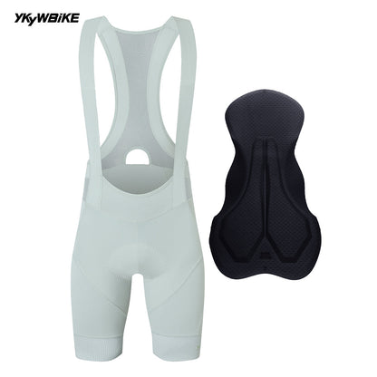 YKYW 2024 Men’s Cycling Bib Shorts Elastic Performance 6H Padded Tights Coffee Color