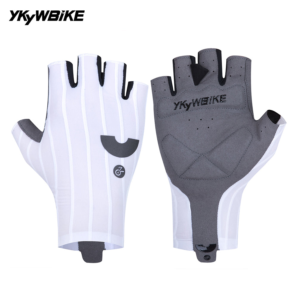 YKYW Men's Women's Half Finger Cycling Gloves Summer Woven Striped Bic – ykywbikecycling