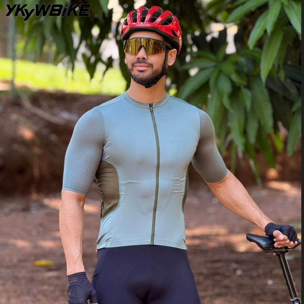 YKYWBIKE 2025 Man Cycling Jersey Velocity X-Cool Race Pro Summer Breathable Short Sleeve Bike Shirt Honeycomb Bicycle Clothing