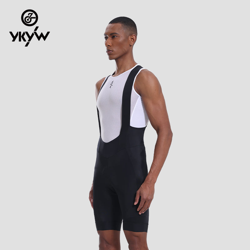 YKYW Men's Summer Cycling Bib Shorts 200kg/m³ Premium Cushion for 8H Long Rides