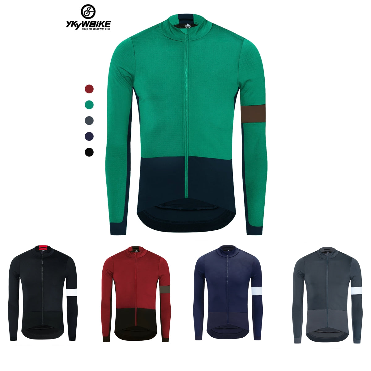 YKYW Men's Cycling Jacket Winter Icy Weather -5-10℃ Outdoor Warm Fleece Coat Thermal Weatherproof Windbreaker YKK Zipper with Pockets 5 Colors