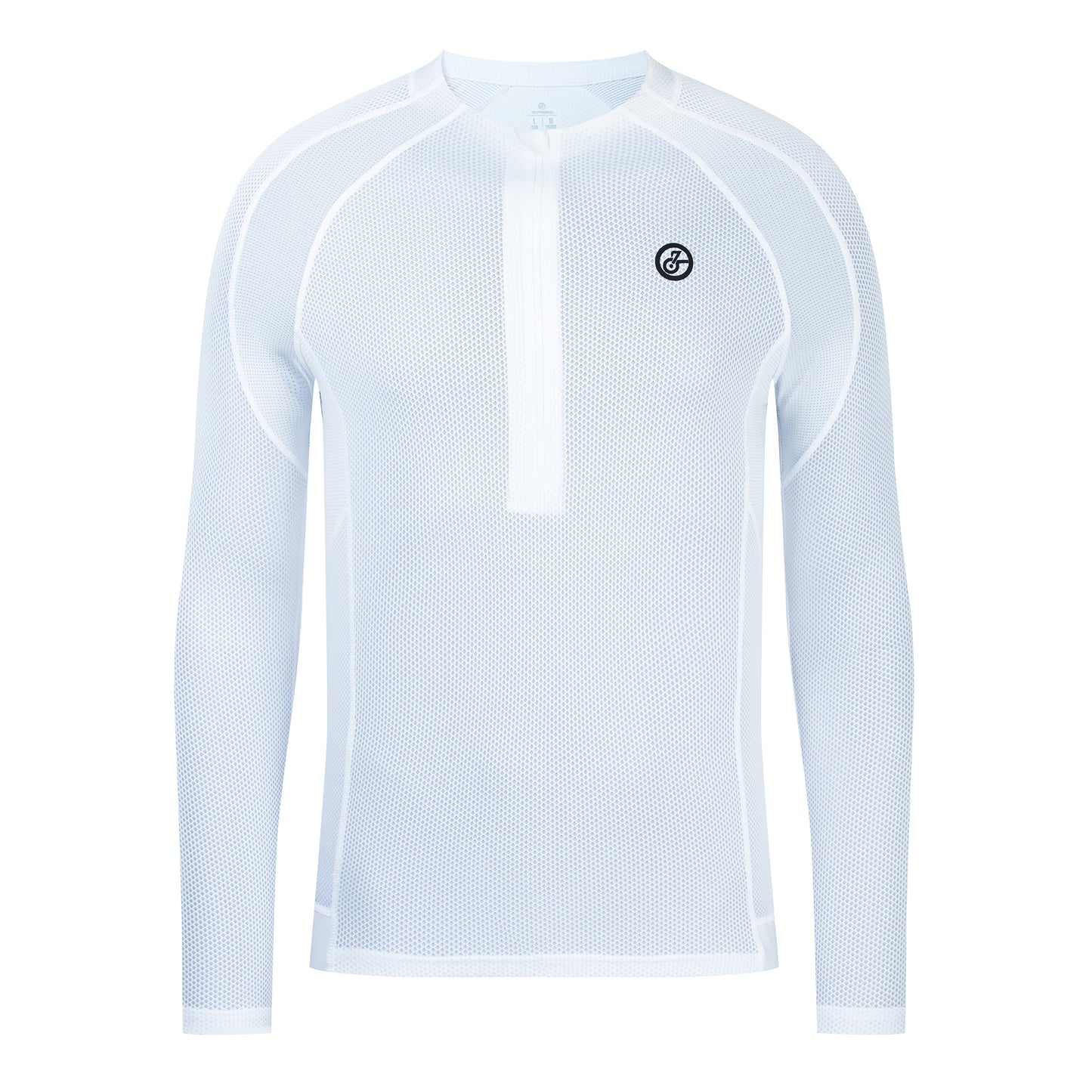 YKYW Men Long Sleeve Cycling Jersey Tops Tight Bicycle Racing Shirt Breathable Bike Clothing White
