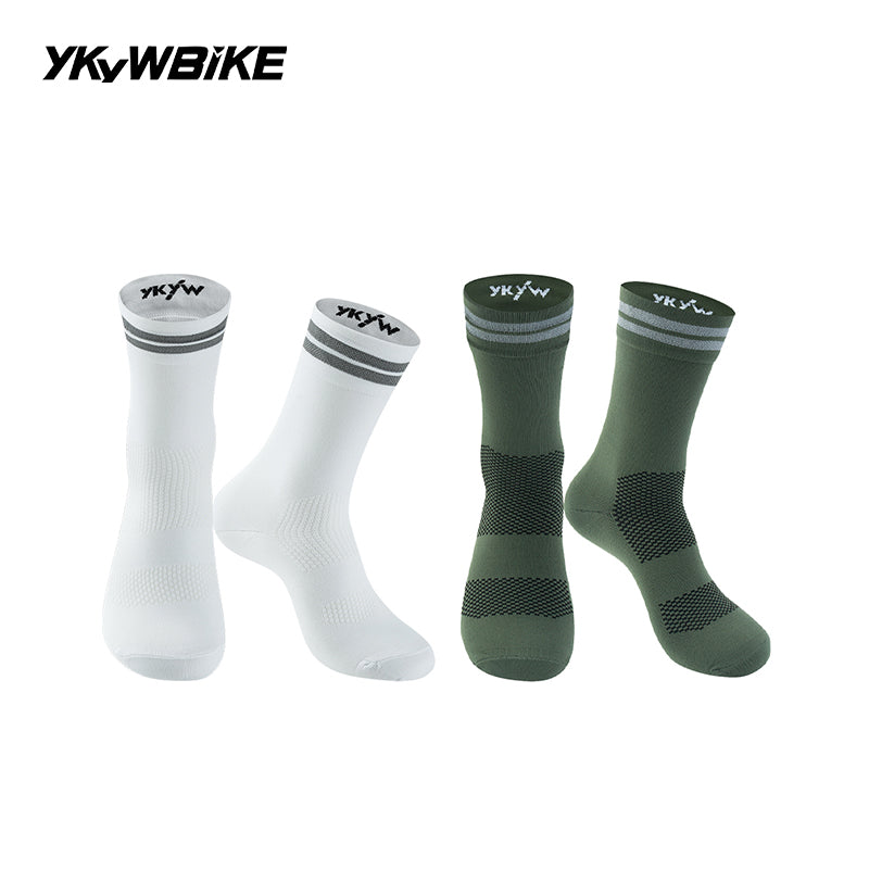 YKYWBIKE Outdoor Cycling Socks Unisex Breathable Road Bicycle Socks Sport Compression Socks Reflective Racing Running Bike Socks