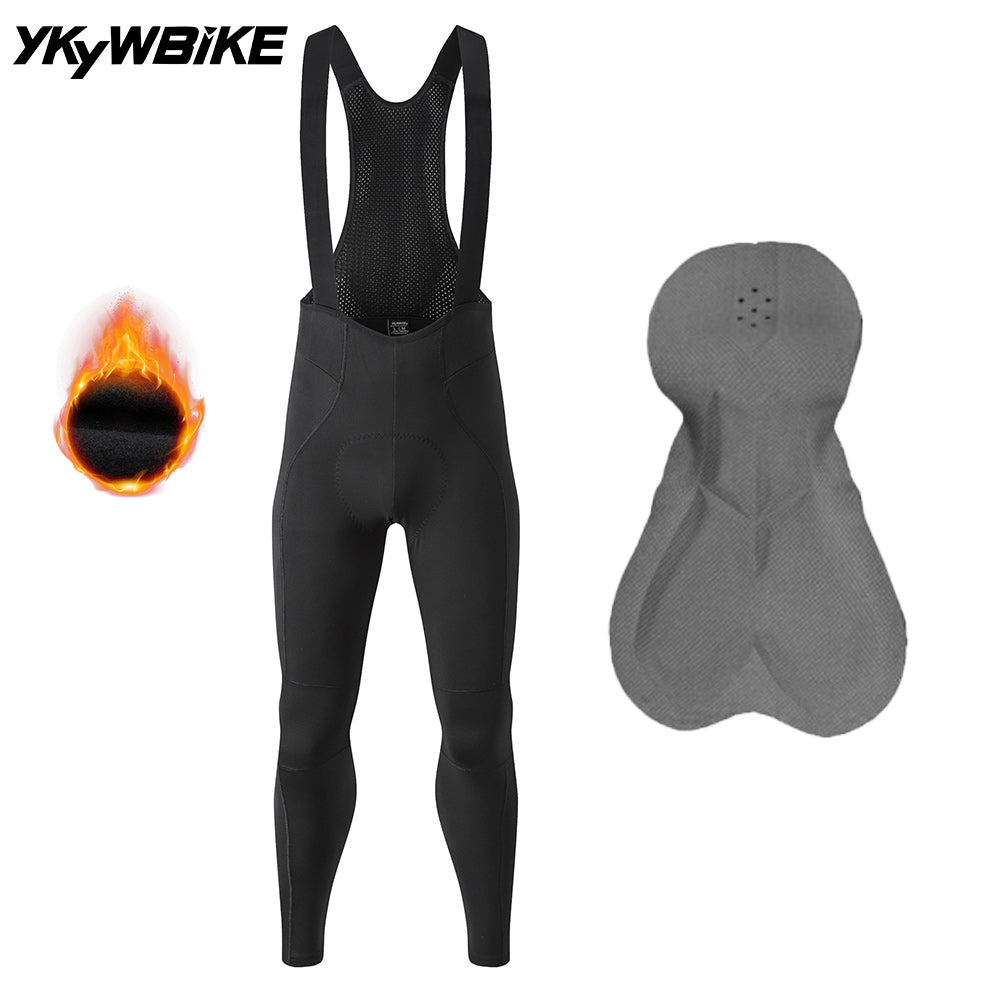 YKYWBIKE 2025 Mens Winter&Autumn Cycling Long Pants Fleece-lined