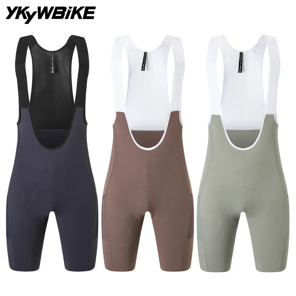 YKYWBIKE 2025 Pro Team Cycling Bib Shorts 7H Italian Padding Road