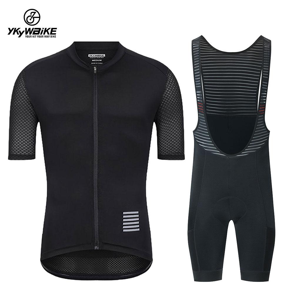 YKYW Men's Cycling Jersey Set Breathable Back Pocket Reflective