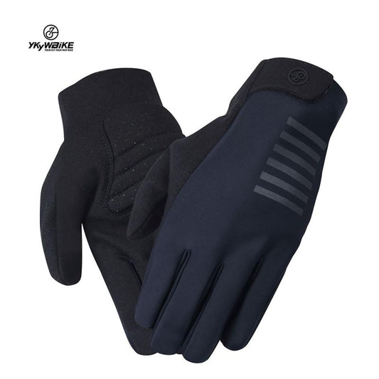 YKYW Pro Team MTB Road Cycling Touch Screen Full Finger Gel Gloves Windproof Waterproof 2 Colors