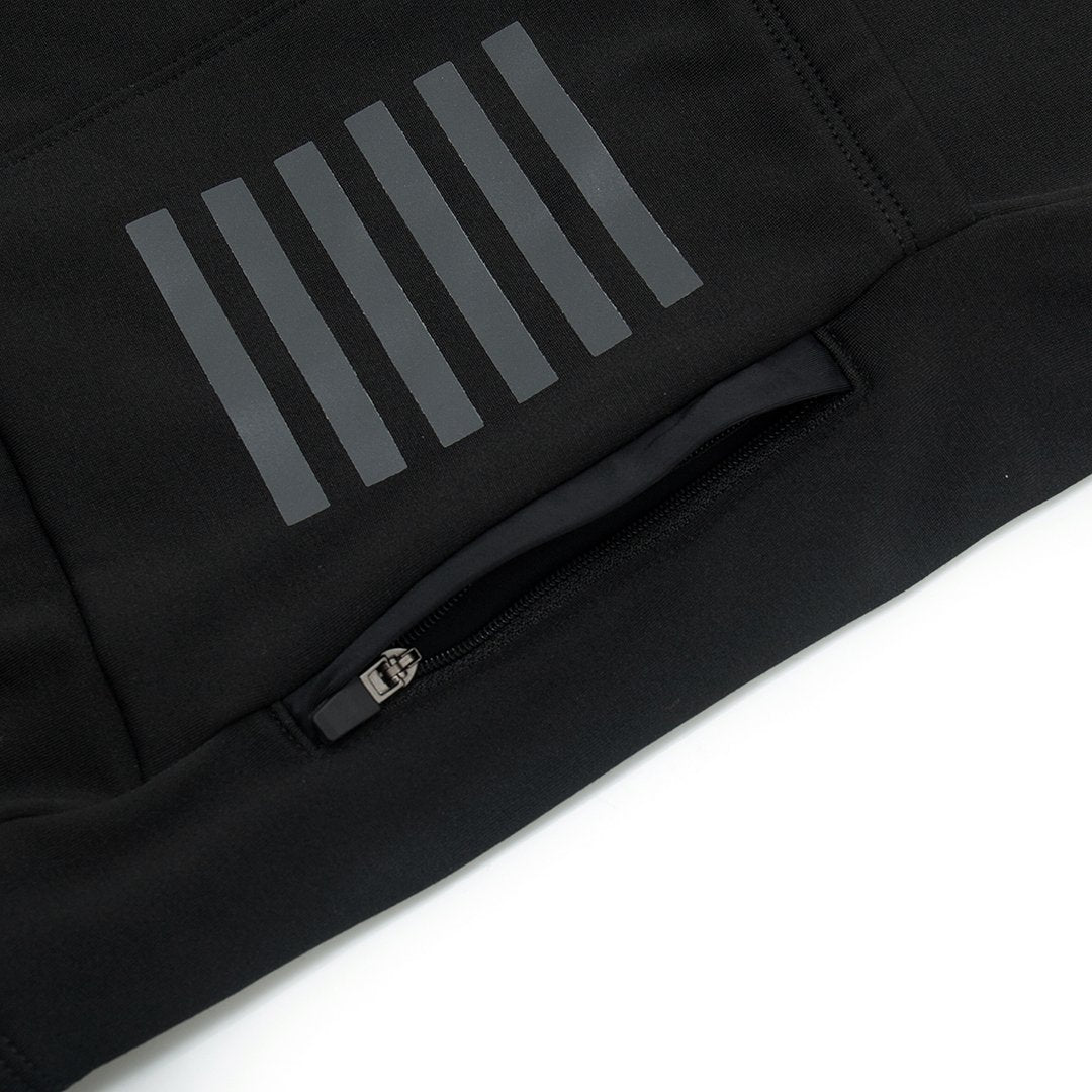 YKYW Men’s Cycling Jersey SetWinter 5-15℃ Thermal Fleece Long Sleeves Cycling Jersey and 5H Pro Tight Cycling Bib Long Pants with Step on Foot Design