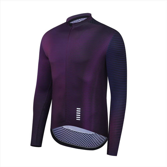 YKYW Men's PRO Team Cycling Jersey 15–25°C Gradient Purple
