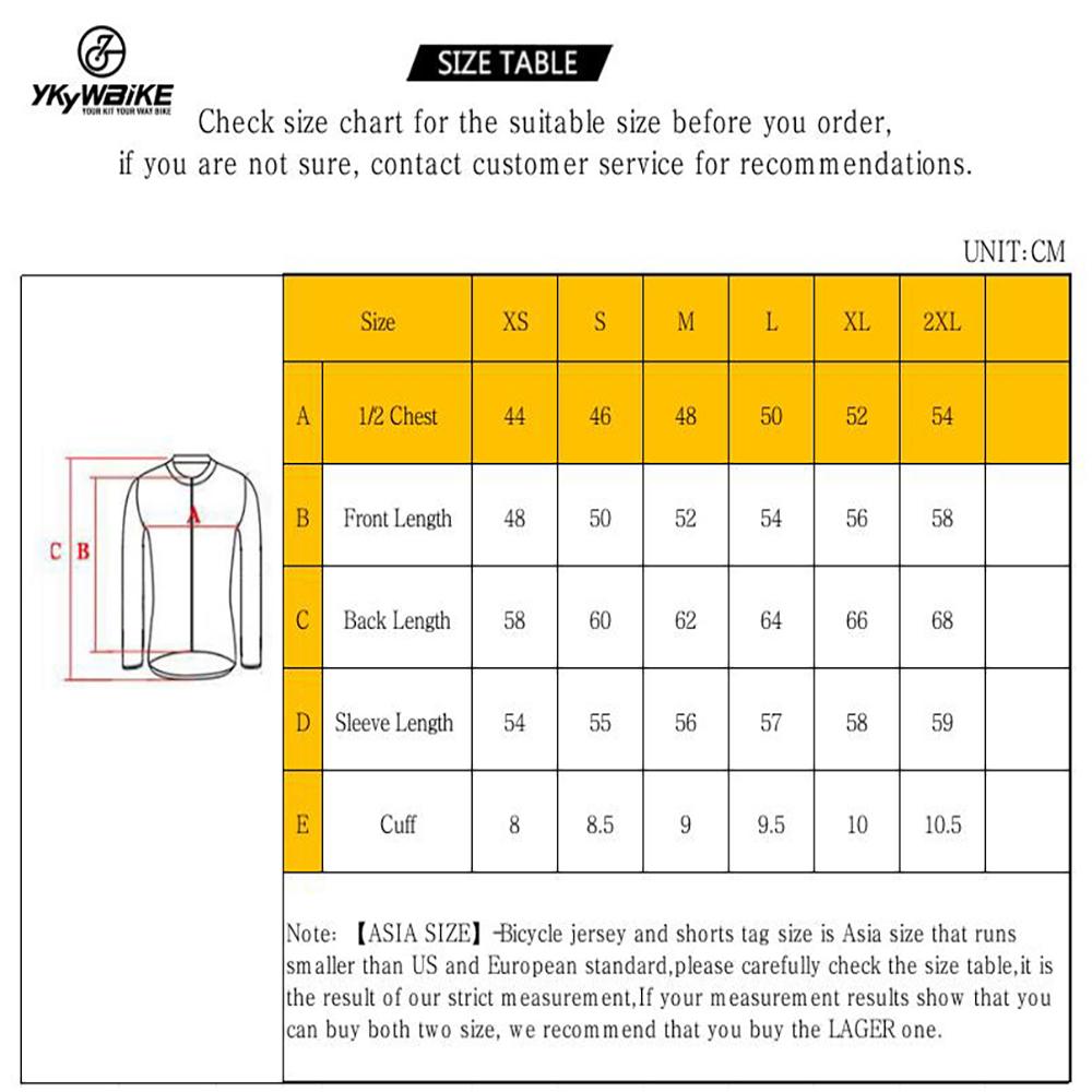 YKYW Men's PRO Team Aeronamic Cycling Jersey Spring Autumn 15-25℃ Long Sleeves Smooth-faced Fabrics 5 Colors