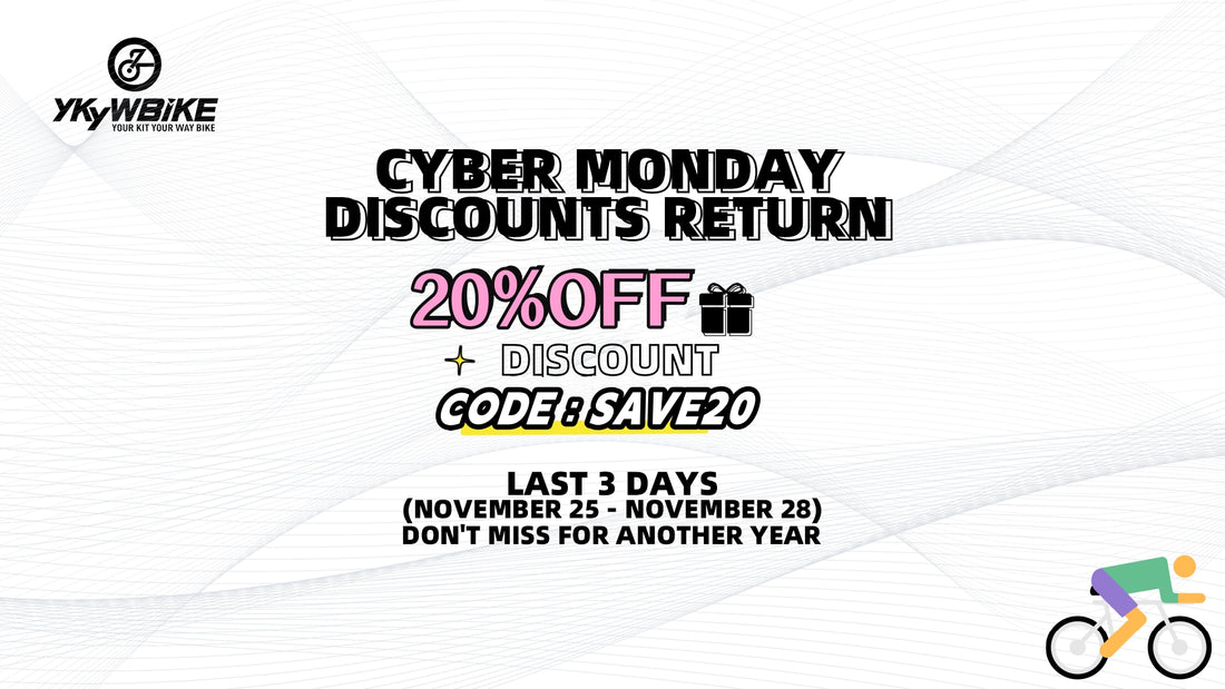 Seize the Moment🔥: YKYWbike's🚴‍♂️ Cyber Monday Extravaganza with Promo Code SAVE20⏰!