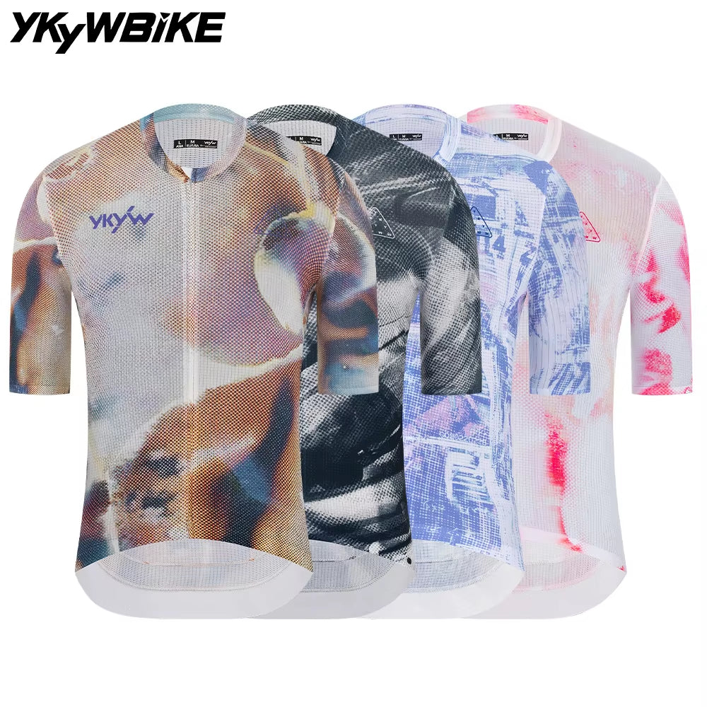 YKYWBIKE 2026 Men Cycling Jersey Short Sleeve Summer Road Bike Short Shirt Bicycle Top Jersey MTB Maillot Ciclismo Clothing