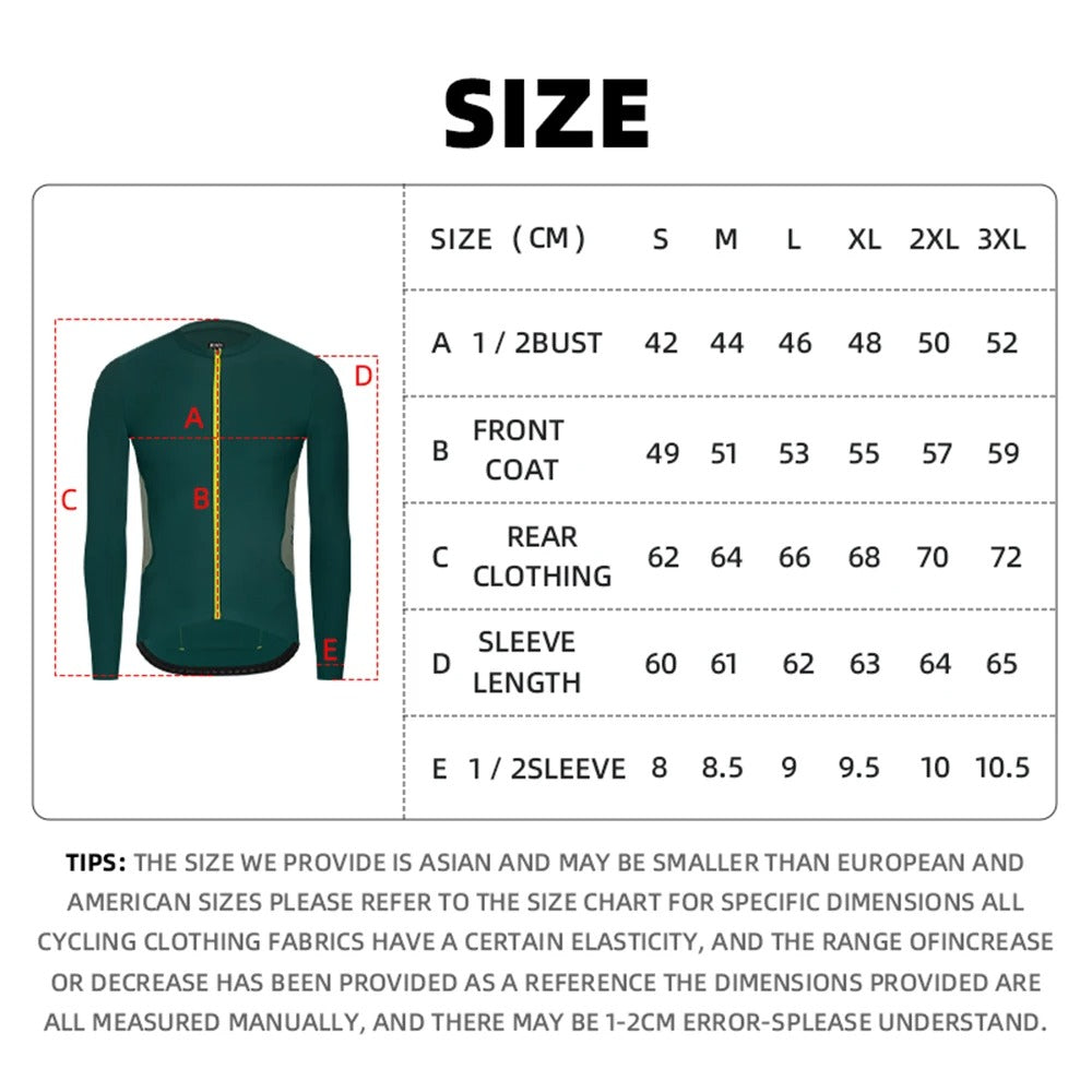 YKYWBIKE Men's Cycling Jersey Long Sleeve 15-25°C Spring Fall Ultra-Thin Fleece Road Bike Shirt Bicycle Jersey Pro MTB Clothing