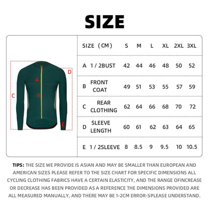 YKYWBIKE Men's Cycling Jersey Long Sleeve 15-25°C Spring Fall Ultra-Thin Fleece Road Bike Shirt Bicycle Jersey Pro MTB Clothing