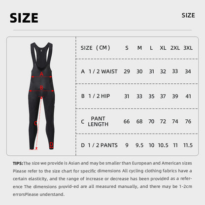 YKYWBIKE 2026 Winter Men Cycling Bib Tights Elastic Interface 120kg/m³ Italy Pad Road Bike Bibs Long Pants Bicycle Clothing
