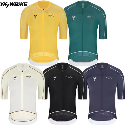 YKYWBIKE Men Cycling Jersey 2026 Summer Short Sleeve Bicycle Shirt Pro Race Road Bike Jersey Top Cycling Clothing MTB