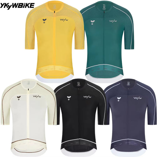 YKYWBIKE Men Cycling Jersey 2026 Summer Short Sleeve Bicycle Shirt Pro Race Road Bike Jersey Top Cycling Clothing MTB