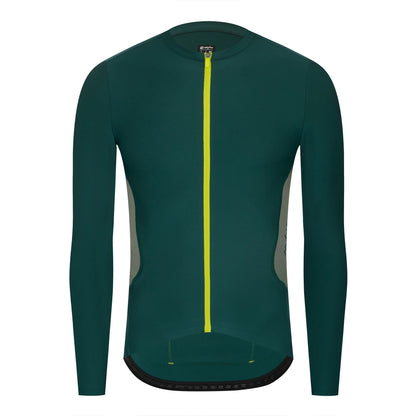 YKYWBIKE Men's Cycling Jersey Long Sleeve 15-25°C Spring Fall Ultra-Thin Fleece Road Bike Shirt Bicycle Jersey Pro MTB Clothing