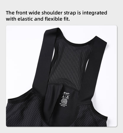 YKYW Men's Diamond-Grid Cycling Bib Tights 120kg/m³ Pad
