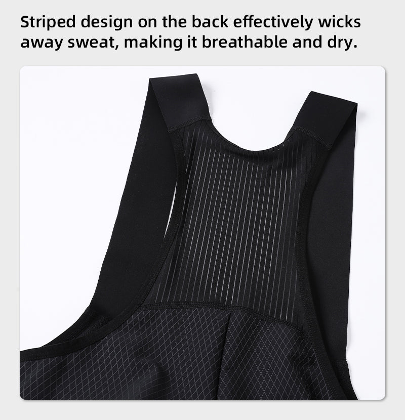 YKYW Men's Diamond-Grid Cycling Bib Tights 120kg/m³ Pad