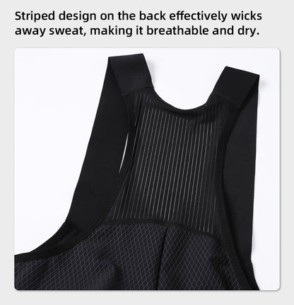 YKYW Men's Diamond-Grid Cycling Bib Tights 120kg/m³ Pad