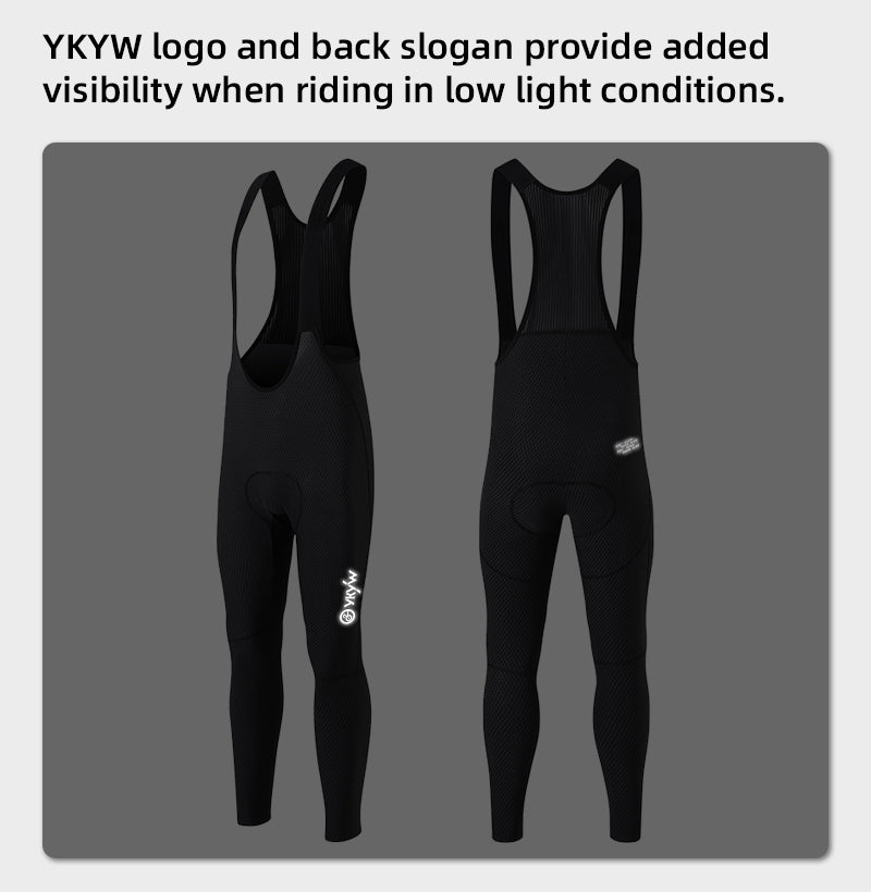 YKYW Men's Diamond-Grid Cycling Bib Tights 120kg/m³ Pad