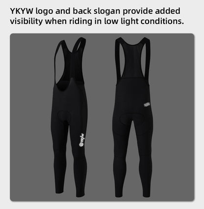 YKYW Men's Diamond-Grid Cycling Bib Tights 120kg/m³ Pad