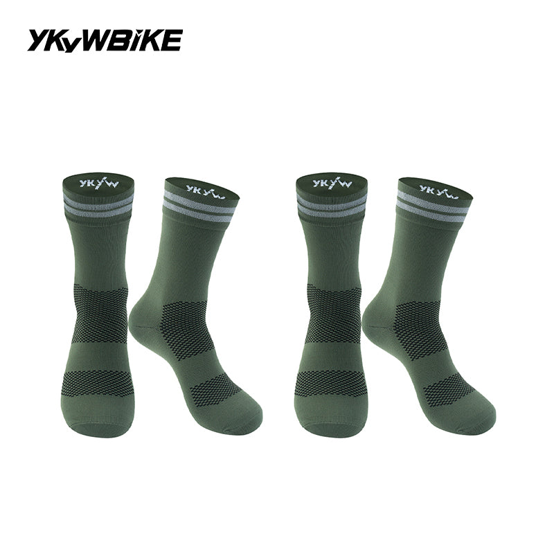 YKYWBIKE Outdoor Cycling Socks Unisex Breathable Road Bicycle Socks Sport Compression Socks Reflective Racing Running Bike Socks