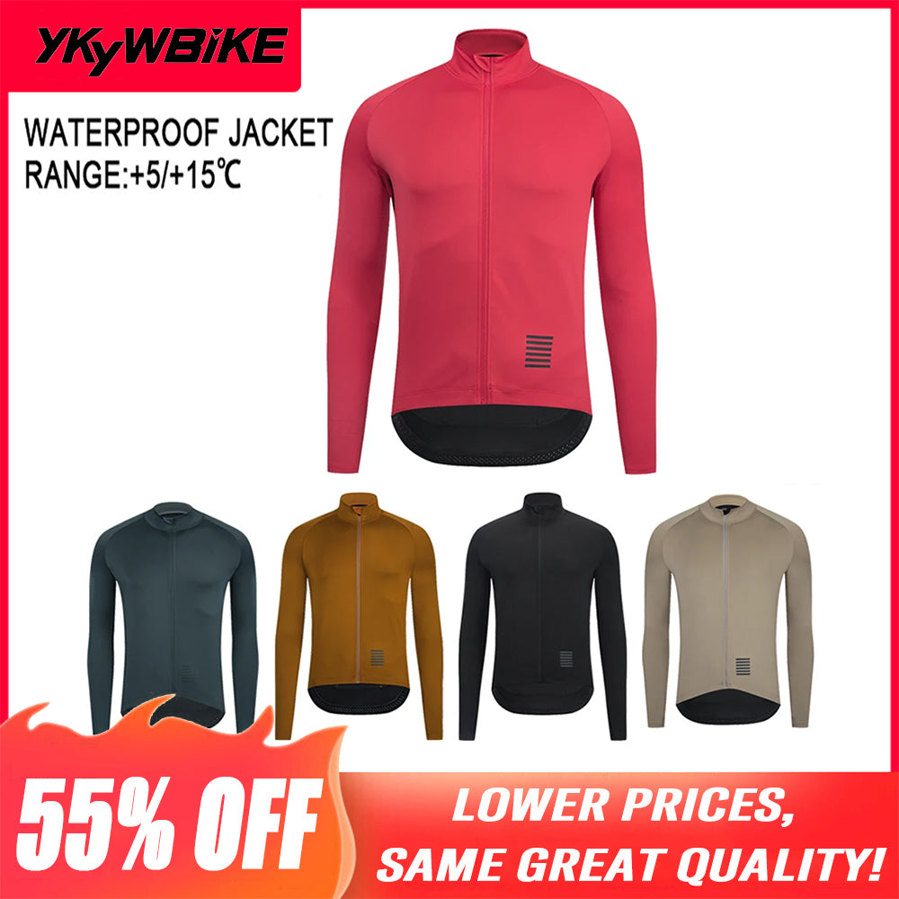 YKYW Men's MTB Cycling Jersey Jackets Coat Winter 5-15℃ 3 Layers Fabric Maximum Waterproof Rainproof Reflective 8 Colors