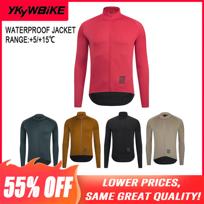 YKYW Men's MTB Cycling Jersey Jackets Coat Winter 5-15℃ 3 Layers Fabric Maximum Waterproof Rainproof Reflective 8 Colors