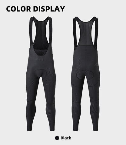 YKYW Men's Diamond-Grid Cycling Bib Tights 120kg/m³ Pad