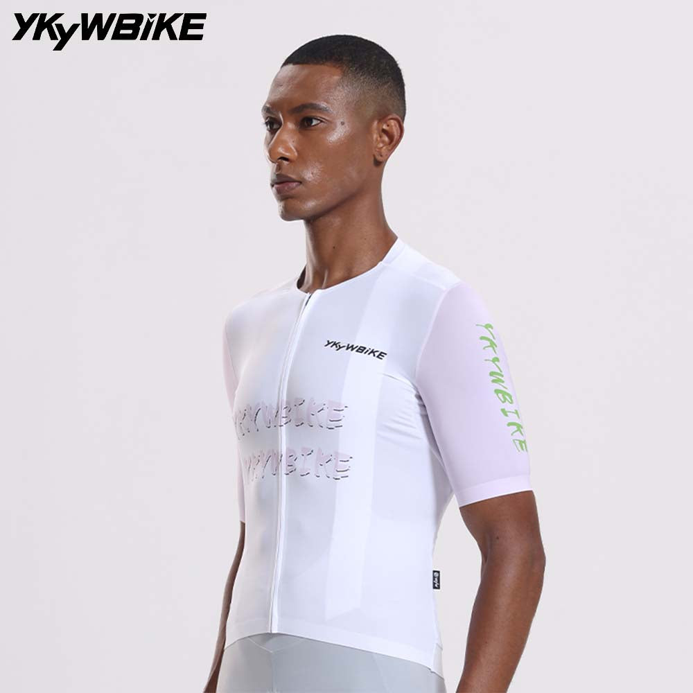YKYWBIKE Men's Cycling Jersey Breeze Lite Quick Dry Breathable Road Bike MTB Maillot Seamless Summer Bicycle Short Sleeve Shirt