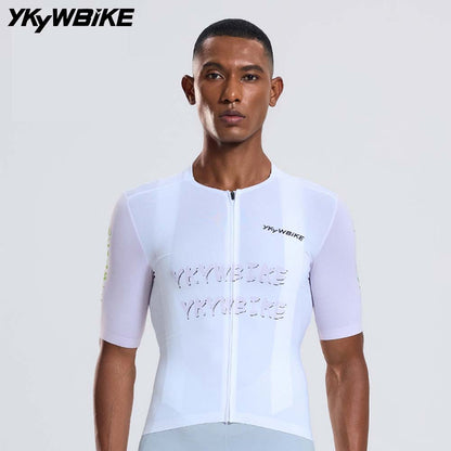 YKYWBIKE Men's Cycling Jersey Breeze Lite Quick Dry Breathable Road Bike MTB Maillot Seamless Summer Bicycle Short Sleeve Shirt