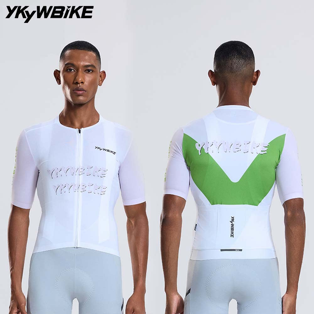 YKYWBIKE Men's Cycling Jersey Breeze Lite Quick Dry Breathable Road Bike MTB Maillot Seamless Summer Bicycle Short Sleeve Shirt