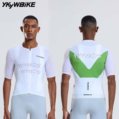 YKYWBIKE Men's Cycling Jersey Breeze Lite Quick Dry Breathable Road Bike MTB Maillot Seamless Summer Bicycle Short Sleeve Shirt
