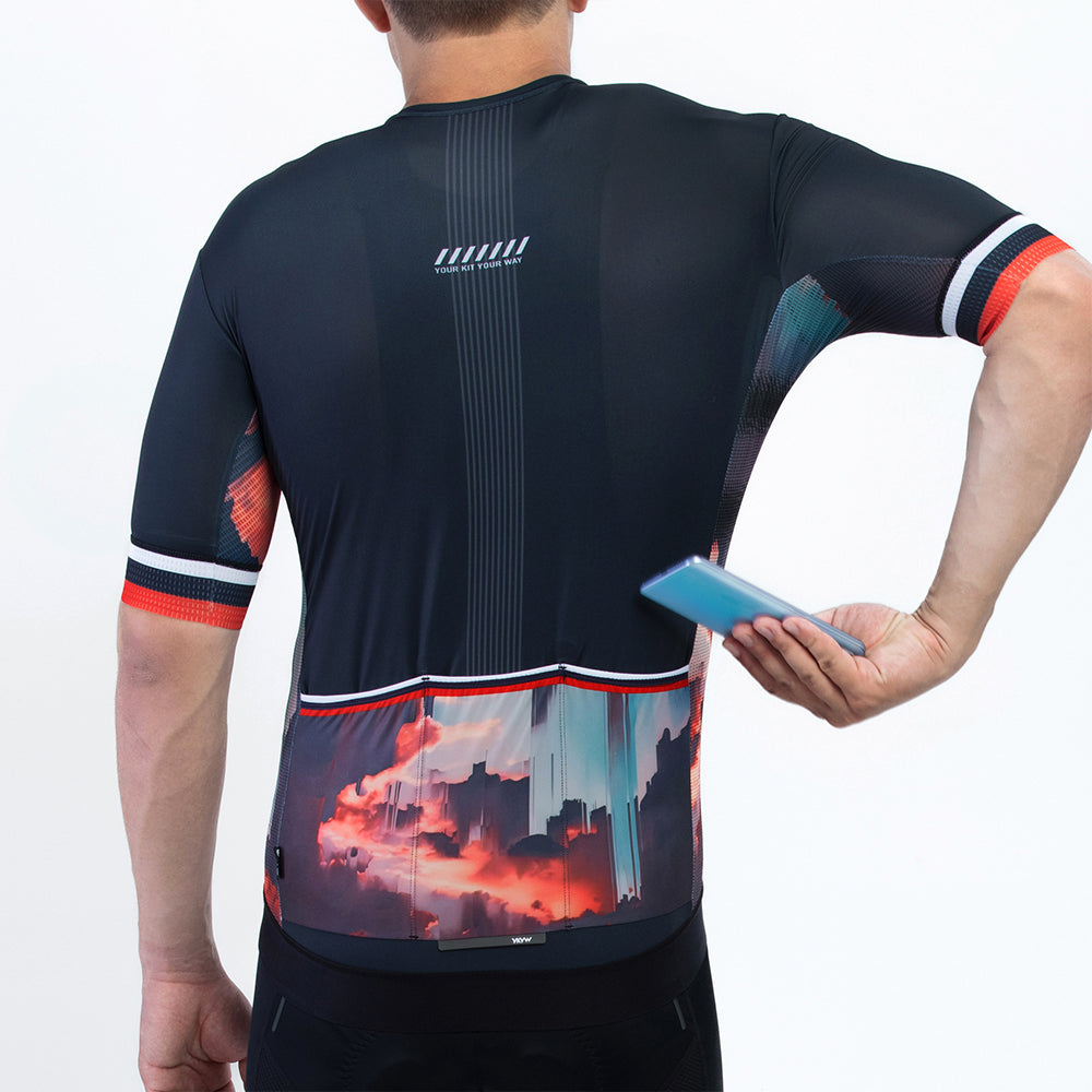 YKYW 2024 Men's Short Sleeve Cycling Jersey And Bib Shorts Set