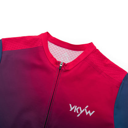 YKYW Men's Cycling Jersey Spring & Summer Quick-drying Wear-resistant Non-deformation Faded Hollow Original Yarn Weaving Gradient 2 Colors2