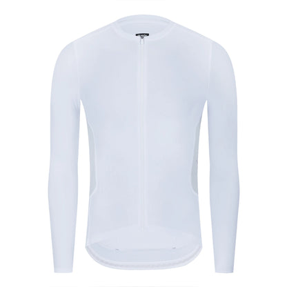 YKYWBIKE Men's Cycling Jersey Long Sleeve 15-25°C Spring Fall Ultra-Thin Fleece Road Bike Shirt Bicycle Jersey Pro MTB Clothing
