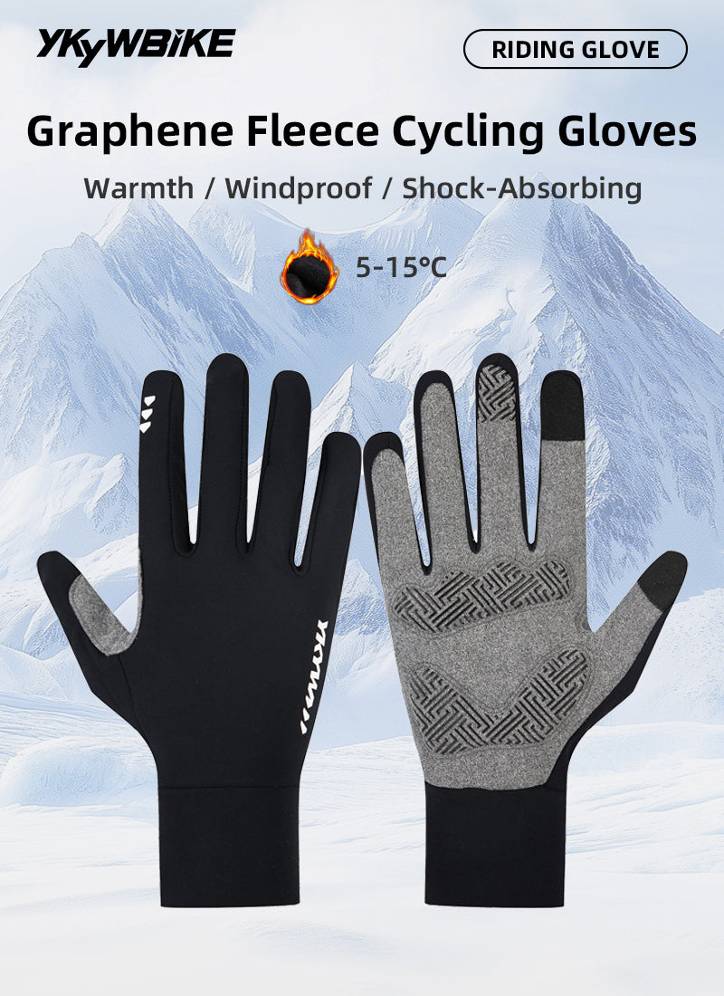 YKYW WarmEase Fleece Cycling Gloves