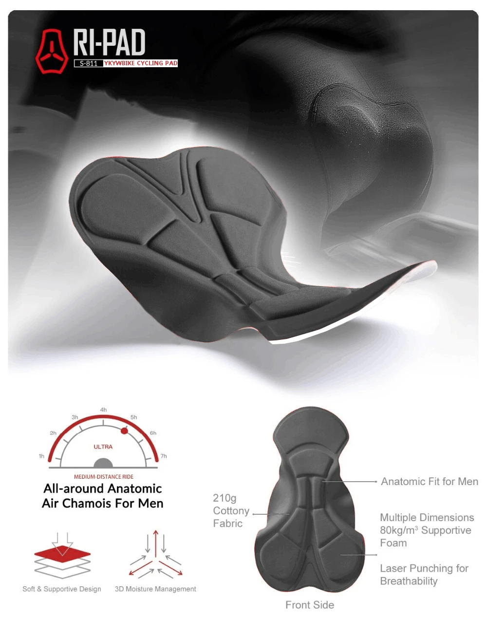 YKYW Men’s Cycling Bib Shorts Elastic Performance 6H Padded Tights Olivegreen Blue Black Darkblue Darkgray Color Bicycle Bib Shorts