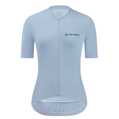 YKYW 2025 Women Short Sleeve Cycling Jersey Summer Quick Dry Road Bike Shirt Breathable Reflective Pro Cycling Clothes Tight Fit Bicycle Tops Black