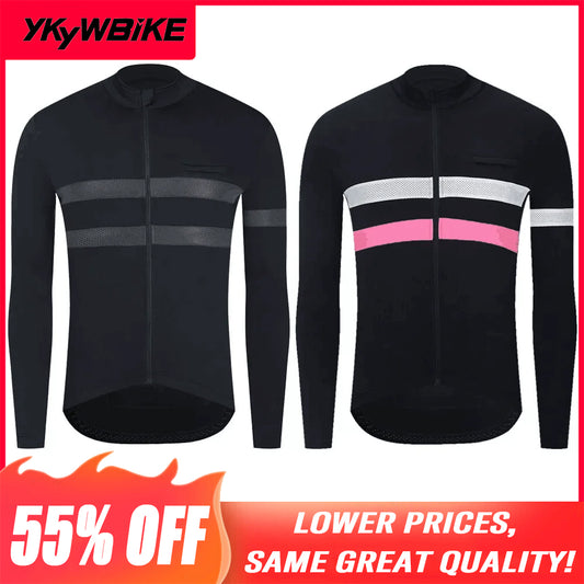 YKYW Men's Cycling Jersey Jacket Winter 5-15℃ Long Sleeves Fleece Warm 2 Colors