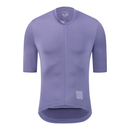 YKYW Men's Cycling Jersey Breathable Back Pocket Summer Reflective peacock blue