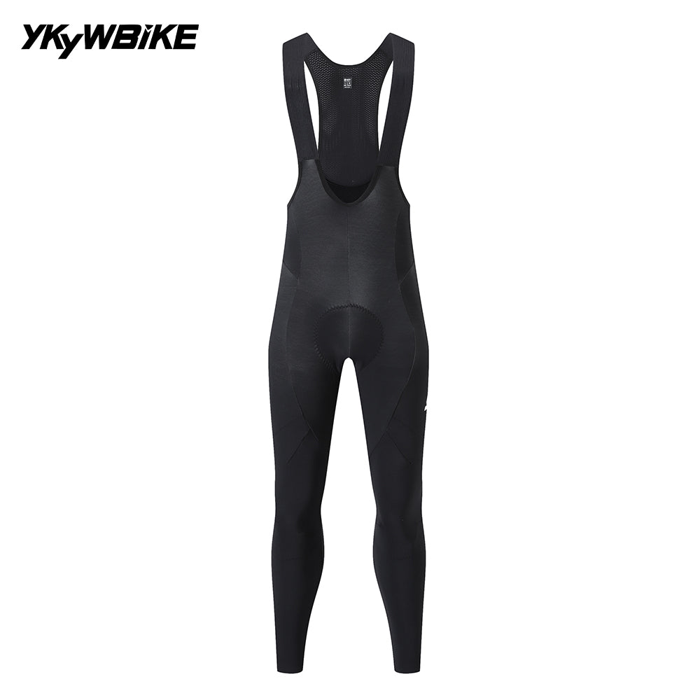 YKYWBIKE 2026 Winter Men Cycling Bib Tights Elastic Interface 120kg/m³ Italy Pad Road Bike Bibs Long Pants Bicycle Clothing