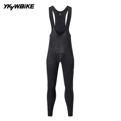 YKYWBIKE 2026 Winter Men Cycling Bib Tights Elastic Interface 120kg/m³ Italy Pad Road Bike Bibs Long Pants Bicycle Clothing