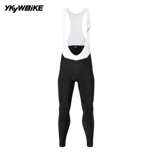 YKYWBIKE 2025 Women Winter Cycling Bib Tights Female Bicycle Bibs Long Pants 2 Pockets Thermal Warmth Fleece Road Bike Clothing
