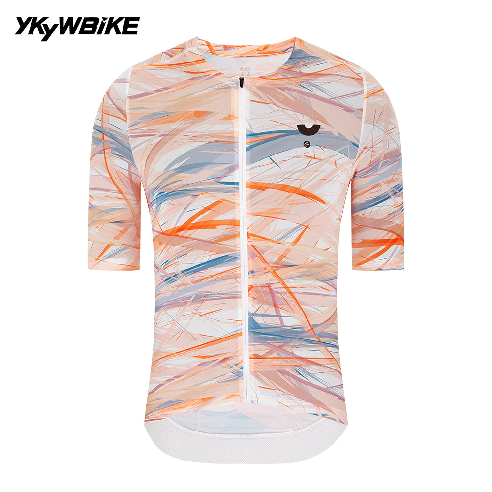 YKYWBIKE 2025 Men's Cycling Jersey Soft Light Road Bike Jersey Summer Breathable MTB Maillot Short Sleeve Shirt