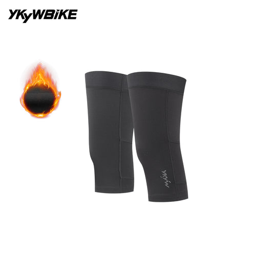 YKYWBIKE Winter Cycling Knee Warmers Thermal Fleece Bicycle Short Half Leg Protection Compression MTB Road Bike Knee Sleeve
