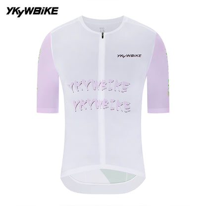 YKYWBIKE Men's Cycling Jersey Breeze Lite Quick Dry Breathable Road Bike MTB Maillot Seamless Summer Bicycle Short Sleeve Shirt