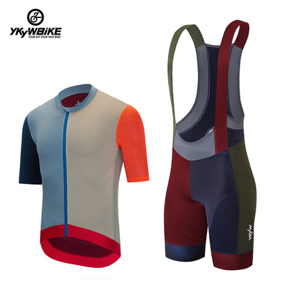 YKYW 2024 Men’s Cycling Set Moisture Wicking Quick Dry Multiple ColorJersey and 5H Padded Tights Color Bib Shorts 6 Perfect Combinations
